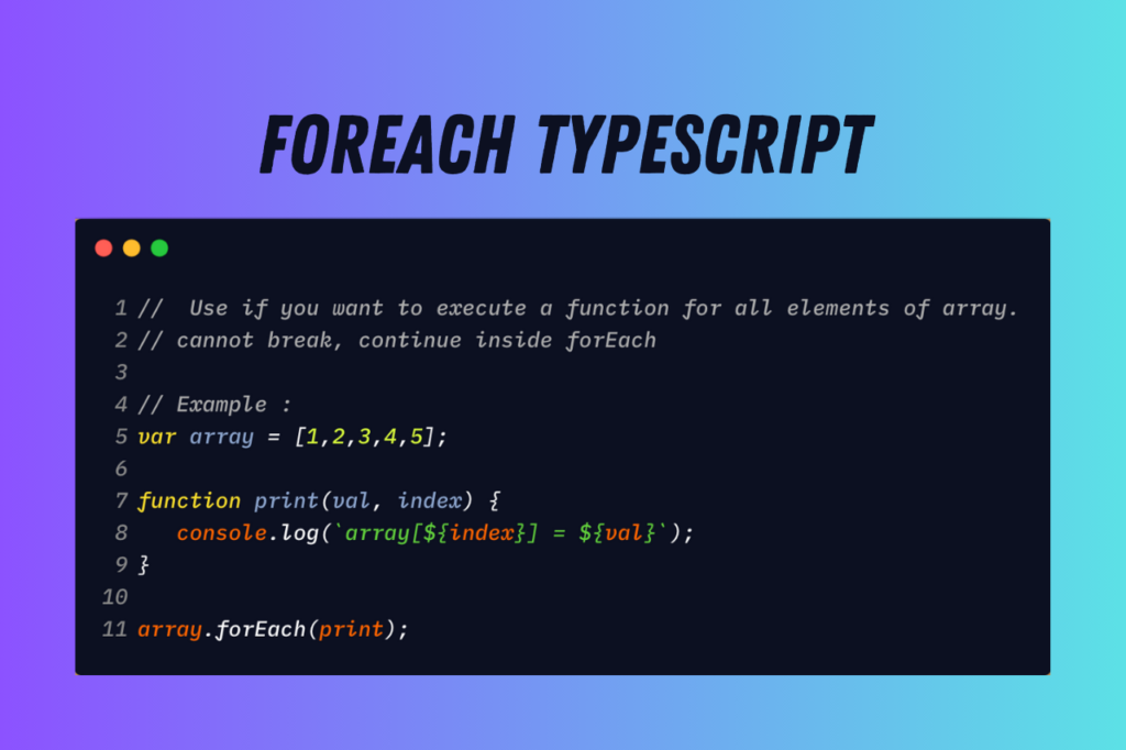 foreach typescript